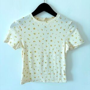 SKIMS Cropped Cotton rib T shirt